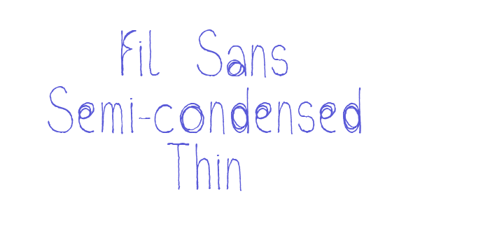 Fil Sans Semi-condensed Thin Font Download