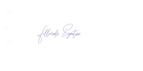 Fillmade Signature font free