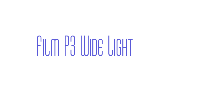 Film P3 Wide Light Font