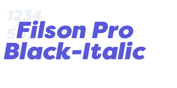 Filson Pro Black-Italic font free