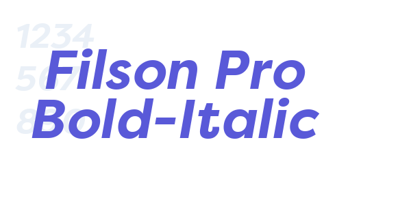 Filson Pro Bold-Italic font free