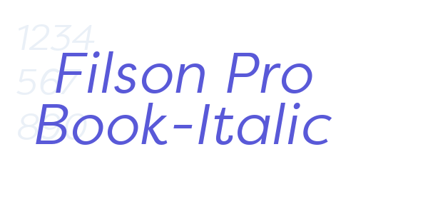 Filson Pro Book-Italic font free