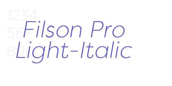 Filson Pro Light-Italic font free