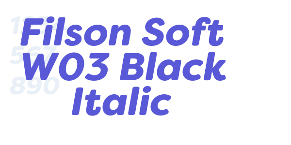 Filson Soft W03 Black Italic font free