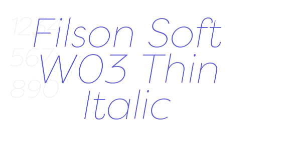 Filson Soft W03 Thin Italic font free