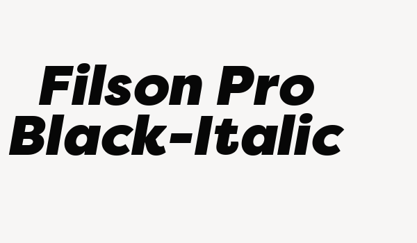 Filson Pro Black-Italic Font