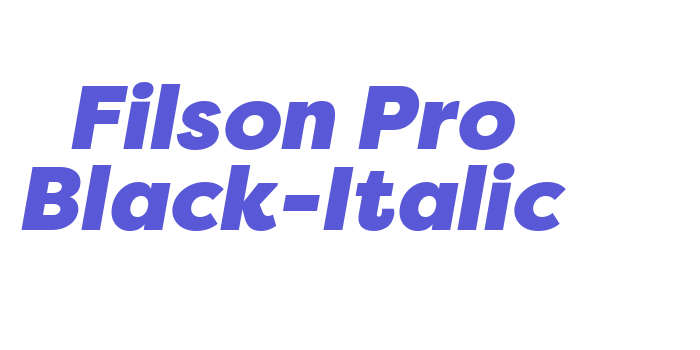 Filson Pro Black-Italic Font Download