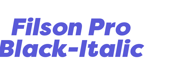 Filson Pro Black-Italic Font