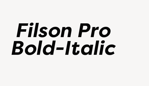 Filson Pro Bold-Italic Font