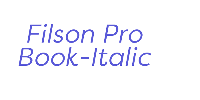 Filson Pro Book-Italic Font Download