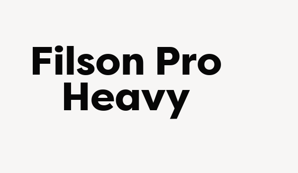 Filson Pro Heavy Font