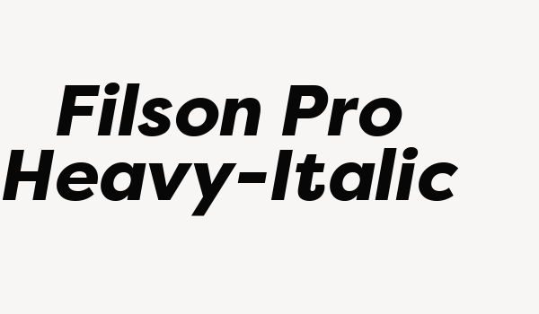 Filson Pro Heavy-Italic Font