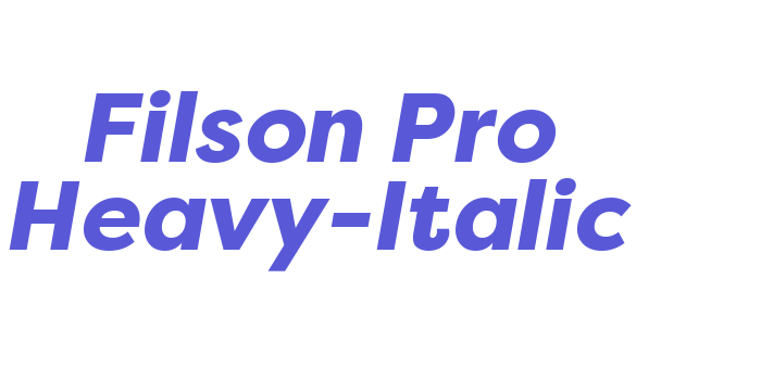 Filson Pro Heavy-Italic Font Download