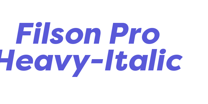 Filson Pro Heavy-Italic Font