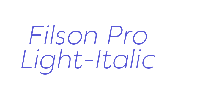 Filson Pro Light-Italic Font Download