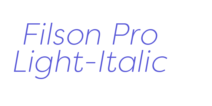 Filson Pro Light-Italic Font