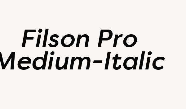 Filson Pro Medium-Italic Font