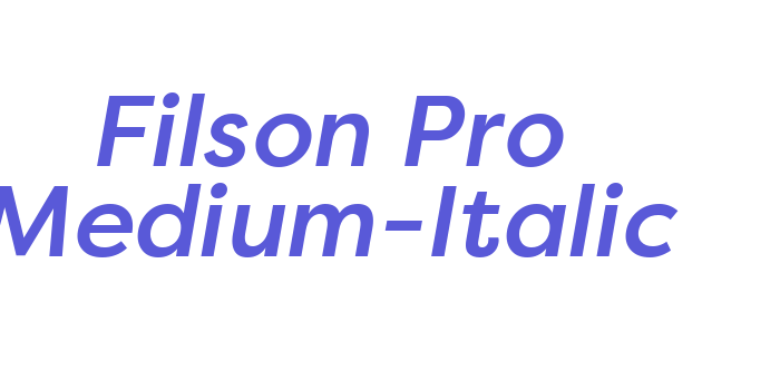 Filson Pro Medium-Italic Font Download