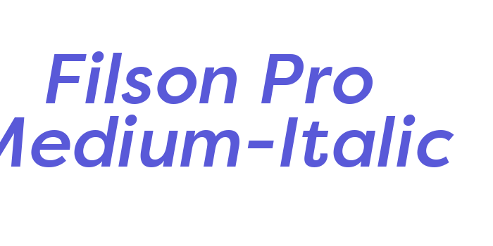 Filson Pro Medium-Italic Font