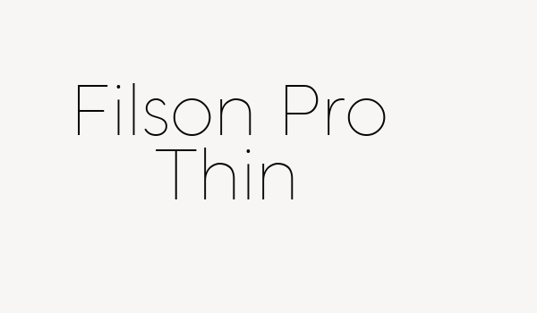 Filson Pro Thin Font