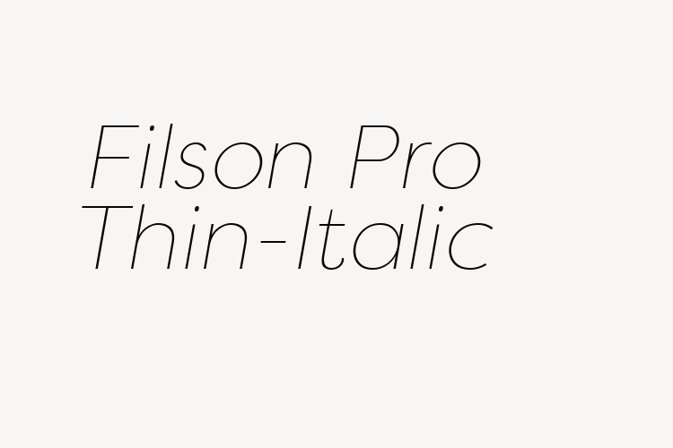 Filson Pro Thin-Italic font download