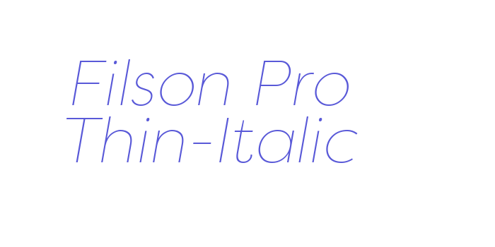 Filson Pro Thin-Italic Font Download