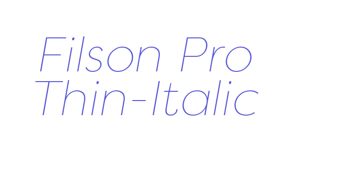 Filson Pro Thin-Italic Font