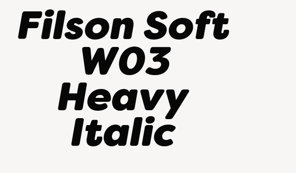 Filson Soft W03 Heavy Italic Font