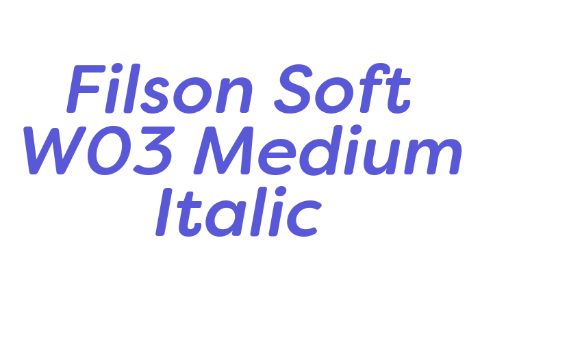 Filson Soft W03 Medium Italic Font Download