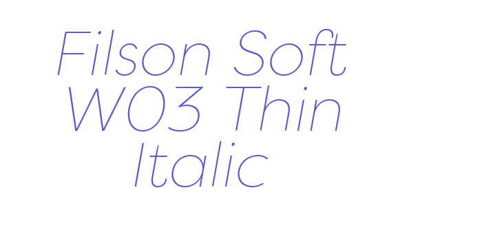 Filson Soft W03 Thin Italic Font Download