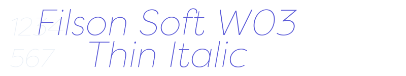 Filson Soft W03 Thin Italic-related font