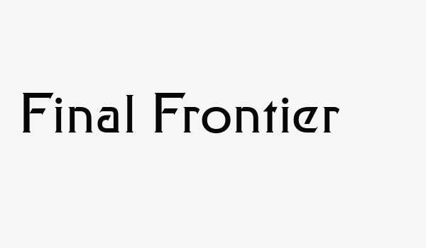 Final Frontier Font