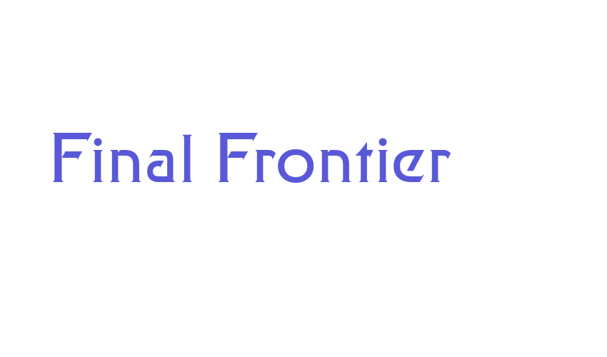 Final Frontier Font