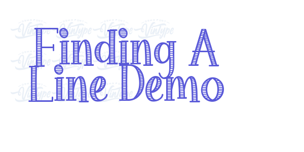 Finding A Line Demo font