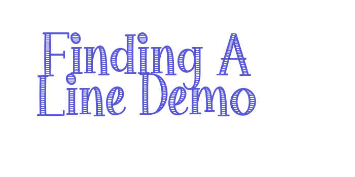 Finding A Line Demo Font Download