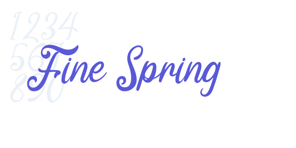 Fine Spring font free