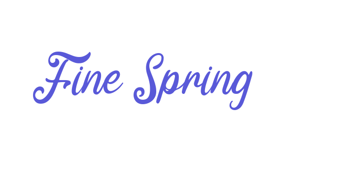 Fine Spring Font Download