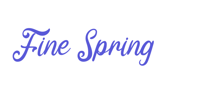 Fine Spring Font