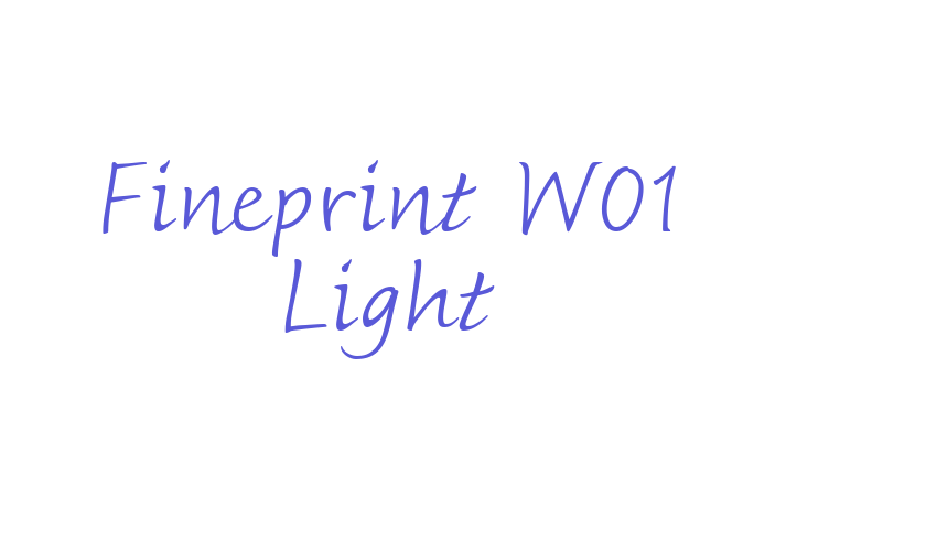 Fineprint W01 Light Font