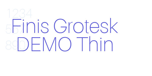 Finis Grotesk DEMO Thin font free