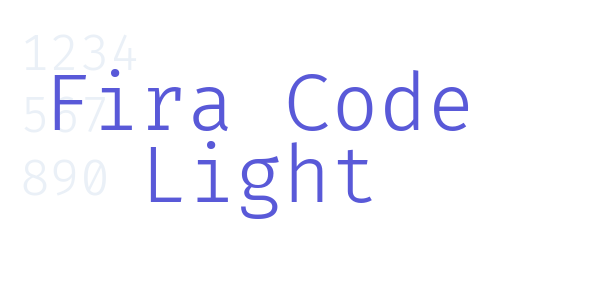 Fira Code Light font free