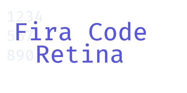 Fira Code Retina font free