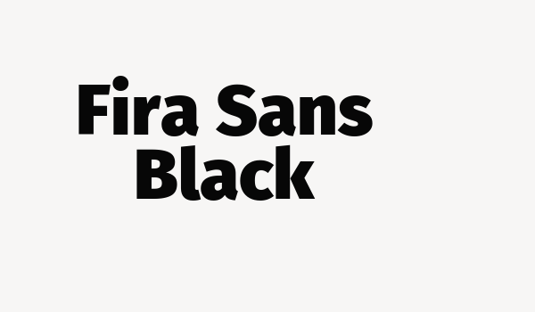 Fira Sans Black Font