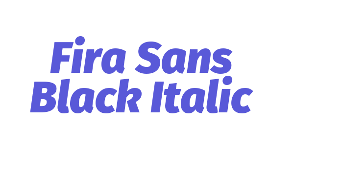 Fira Sans Black Italic Font Download