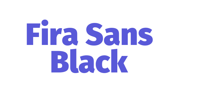 Fira Sans Black Font