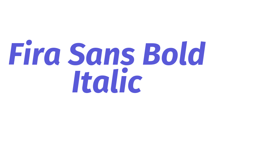 Fira Sans Bold Italic Font Download