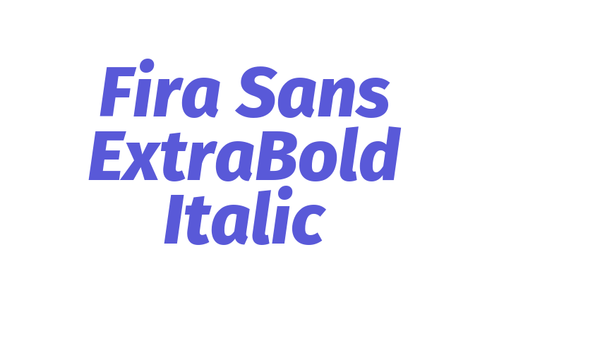 Fira Sans ExtraBold Italic Font Download