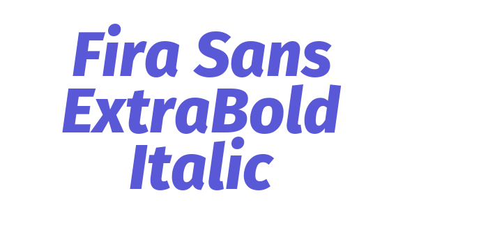 Fira Sans ExtraBold Italic Font Download