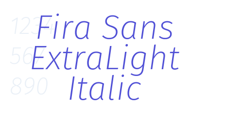 Fira Sans ExtraLight Italic-font-download