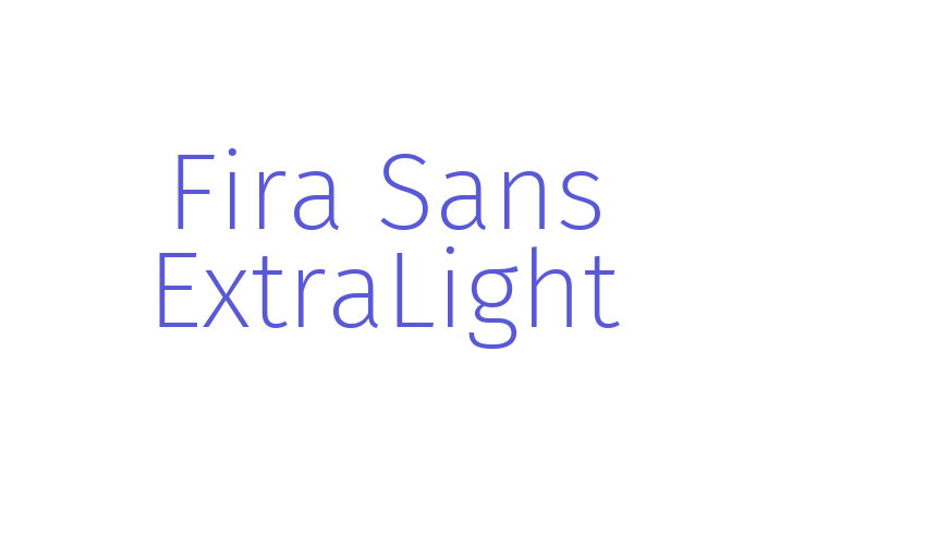 Fira Sans ExtraLight Font Download